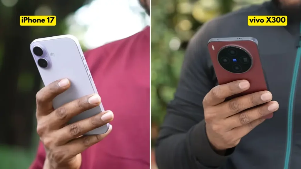 vivo X300 vs iPhone 17 Design