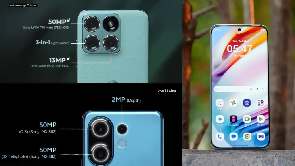 Motorola Edge 70 Fusion vs vivo T4 Pro Camera