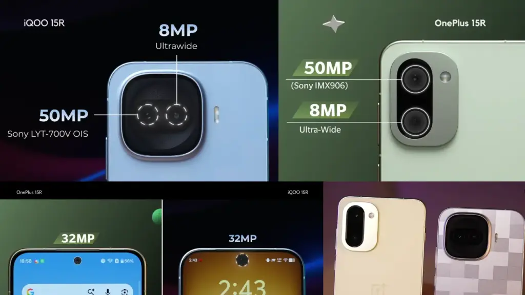 iQOO 15R vs OnePlus 15R Camera