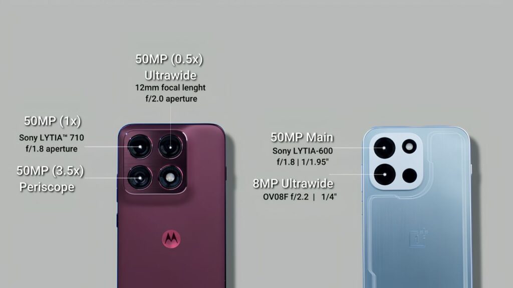 Moto Edge 70 Pro Plus vs OnePlus Nord 6 Camera